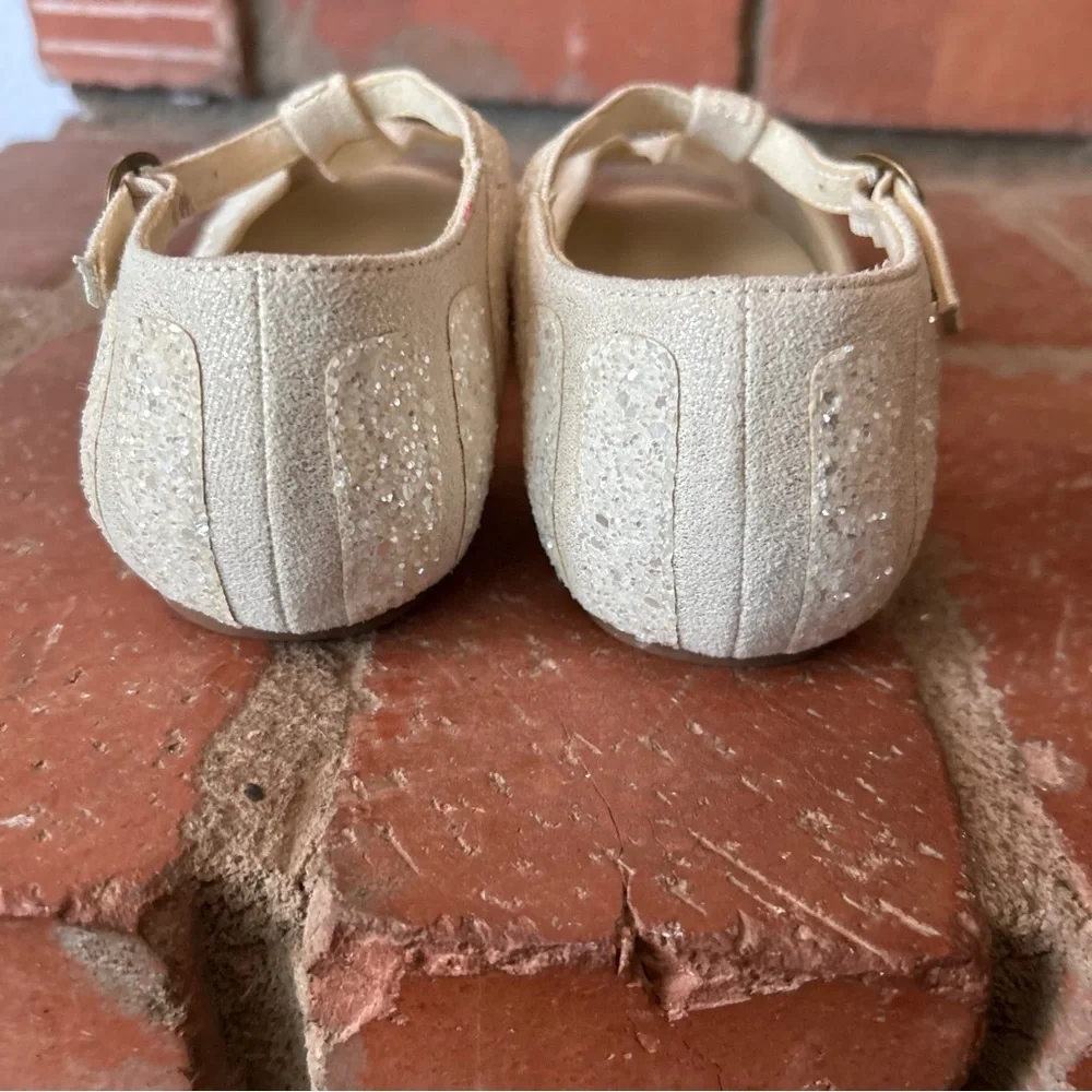 Joyfolie Mari Studded Flats in Silver Sz 5 Years Girls Youth